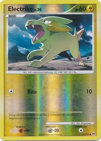 Arceus Set Electrike #63/99 reverse holo